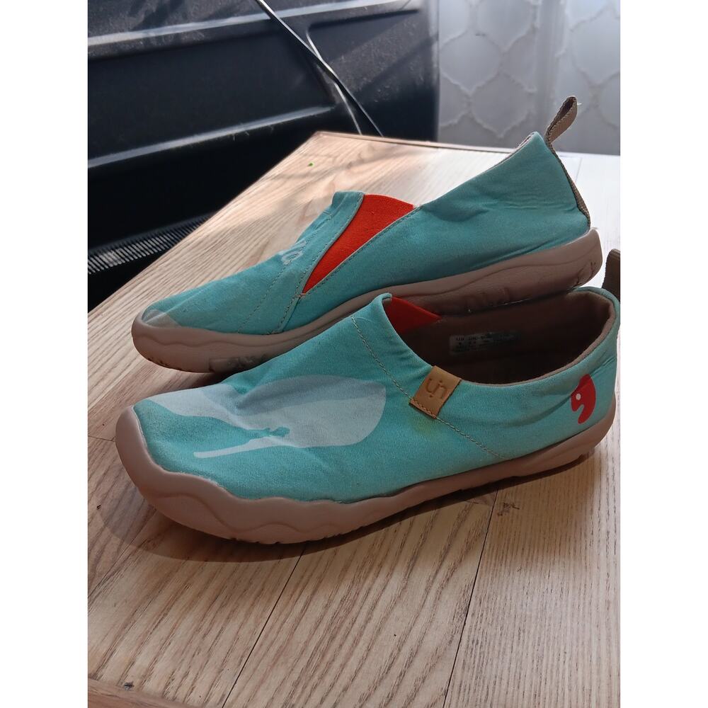 RARE Cinderella Women's Casual Slip-On Shoes - Teal and Orange - Picture 3 of 12